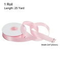 thumbnail image 2 of Uxcell Satin Ribbon Grosgrain Solid Silk Wedding Bouquet Ribbon for Valentine's Day Gift Wrapping Cake Box Bows Light Pink-3/4" x 25 Yard, 2 of 7