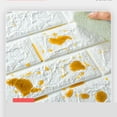 thumbnail image 3 of 60 Piezas Etiqueta Engomada Autoadhesiva de Ladrillo 3D Papel Pintado de Espuma Impermeable DIY HabitacióN Cocina Techo Techo Fondo Tatuajes de Pared - A, 3 of 5