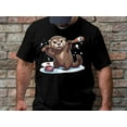 thumbnail image 3 of Funny Sea Otter Animal Playing Curling Player Game Day Gift T-Shirt Cool Otter Curling Player Birthday Holiday Present Men Women Tshirt, 3 of 10