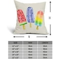 thumbnail image 4 of Summer Pillow Covers 20x20 Inch Watermelon Blueberry Rainbow Ice Lolly Decorative Throw Pillow Case Cushion Cover Set of 2 Home Decor for Bedroom Sofa Living Room Couch Chair Outdoor, 4 of 6