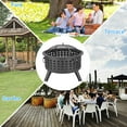 thumbnail image 5 of 26" Wood Burning Fire Pit for Outside, Premium Round Steel Fire Pit w/Flame-Retardant Lid, Metal Fire Pit w/Poker, Multifunctional Heater/Grill/Ice Pit for Backyard Patio Garden BBQ Grill, S1774, 5 of 8