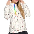 thumbnail image 5 of Yiaed Wildflower Watercolor Print Womens Casual Hoodies Crew Neck Long Sleeve Sweatshirts With Pocket Pullover Tops Women's Hooded Sweatshirt-X-Large, 5 of 5