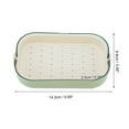 thumbnail image 4 of Unique Bargains 1 Pc Soap Dish Double Layer Drain Soap Holder for Bathroom Green, 4 of 6