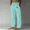 #034#Mint Green, variant on Handshe Men's Casual Pants with Elastic Waist Sunflower Print and Pockets Comfort Fit,Plus Size