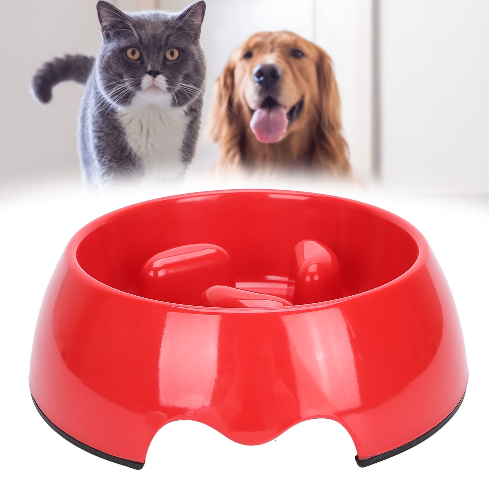 Puzzle Bowl Feeder Natural Material Slow Feeder Dog Bowl Anti Choking Non slip For Reducing Excessive Eating Behavior For Fast Eaters L Red Walmart