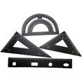 thumbnail image 1 of HUGFEGWE 4PCS Metal Protractor Triangle Ruler Set Right Angle Triangle Ruler Maths Geometry Tool for Architects Engineers Artists Students Office School Supplies U2536-16222, 1 of 9