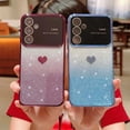 thumbnail image 3 of Galaxy A54 5G Case for Women Girls with Integrated Camera Lens Protector Glitter Sparkly Bling Clear Cute Plated Shockproof Protective Cover Phone Case for Samsung Galaxy A54 5G 6.4"-Pink, 3 of 9