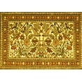thumbnail image 1 of Ahgly Company Machine Washable Indoor Rectangle Persian Yellow Traditional Area Rugs, 6' x 9', 1 of 4