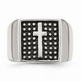 thumbnail image 4 of Stainless Steel Antiqued Cross Polished Ring Size: 8; for Adults and Teens; for Women and Men, 4 of 7