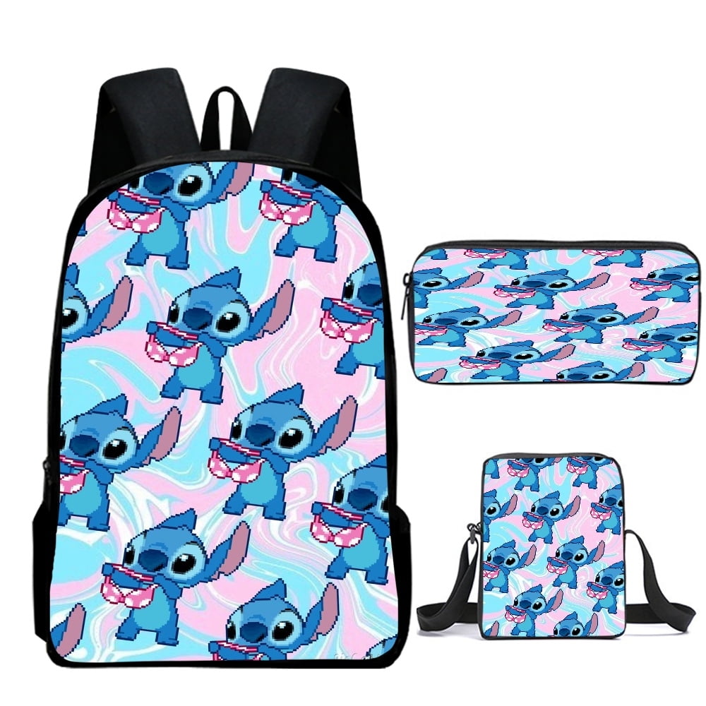 Mengen Lilo & Stitch School Backpacks for Girls, Kids School Bags Bookbag Gifts with Lunch bag-3 Piece, Kids Unisex, Size: One size, Other