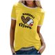 thumbnail image 2 of Fiudx Liquidación de Ofertas Flash Blusa Holgada de Manga Corta con Cuello Redondo y Manga Abombada para Mujer, 2 of 6
