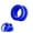 Dark Blue, variant on 1Pair Pulley Design Hollow Large Flare Earring Ear Gauges Ring Soft Plugs Tunnels
