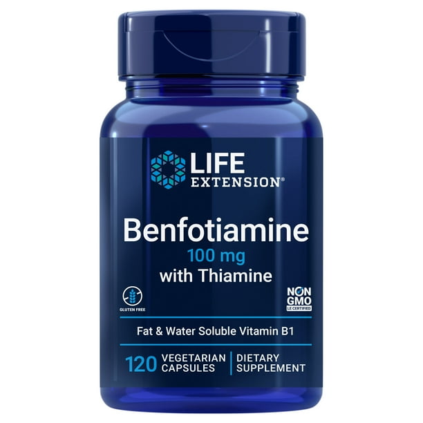 Life Extension Benfotiamine with Thiamine, 100 mg Fat & Water Soluble