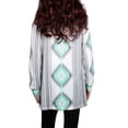 thumbnail image 5 of Women Long Sleeve Open Front Cardigan Print Shawl Neck Breathable Lightweight Kimono Cardigan Summer Wear Outwear,M, 5 of 6