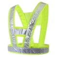 thumbnail image 2 of Chaleco de seguridad reflectante de alta visibilidad para obras de construcción, carreras Amarillo fluorescente (tira reflectante de celosía), 2 of 7