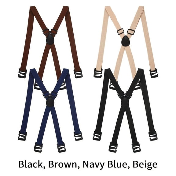 4pcs Men's Adjustable Hidden Suspenders - Under Clothing Support With Ergonomic Design, 4 Colors For Gym,work, Casual Wear, Work Apparel Essentials,discreet Suspenders
