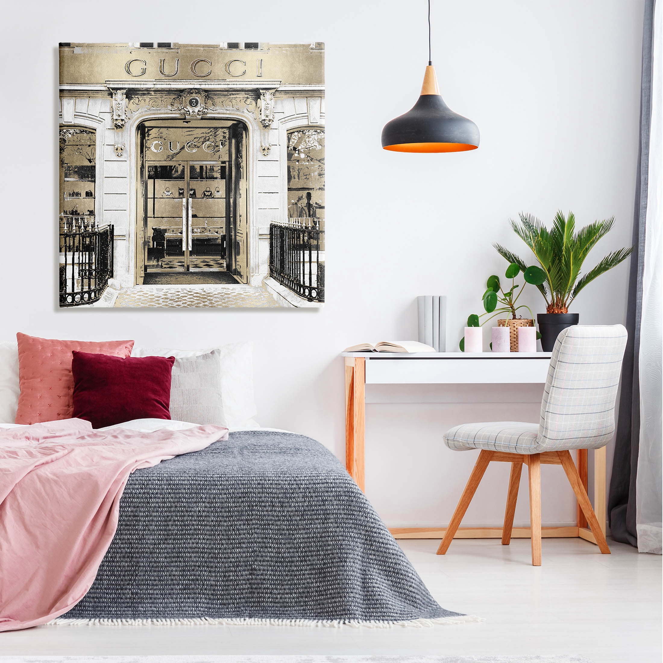 City Fashion Brand Shop Architecture Beauty & Fashion Graphic Art Gallery Wrapped Canvas Print Wall Art