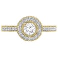 thumbnail image 2 of Dazzlingrock Collection 1.00 Carat (ctw) 14K Round Diamond Bridal Vintage Halo Style Engagement Ring 1 CT, Yellow Gold, Size 9, 2 of 3