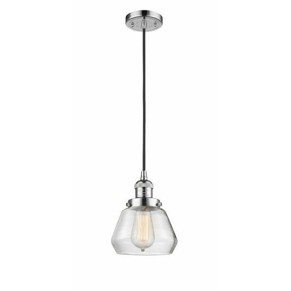 201C-PC-G172-LED-Innovations Lighting-Fulton-3.5W 1 LED Mini Pendant in Industrial Style-7 Inches Wide by 10 Inches High   Polished Chrome Finish with