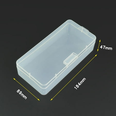 

QXKE Transparent Rectangle Plastic Storage Box Screw Holder Case Organizer Container