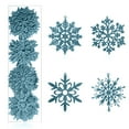 thumbnail image 3 of Navidad Copos de nieve Árbol de Navidad Colgando Inicio Inicio Glitter Artesanías Colgantes Decoración Regalo de vacaciones Niños Azules Azules seitruly HA009993-04B, 3 of 6