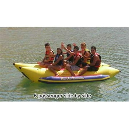 UPC: 0898698000071 | Island Hopper Commercial Side-To-Side Elite Class Banana Boat – 6 Person