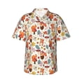 thumbnail image 2 of Picia Squirrel Nuts Mushroom Gentle Cotton Regular Fit Short Sleeve Casual Hawaiian Shirt for Men-Large, 2 of 8