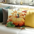 thumbnail image 3 of Autua Fall Decorative Pillowcase Orange Maple Leaf Pumpkin Outdoor Throw Pillow Cover Happy Fall Thanksgiving Pillow Decoration Relaxing Cushion Set Home Sofa 22x22in, 3 of 5