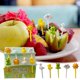 thumbnail image 1 of Duck & Frog Fruit Forks - Set de plástico de 4 piezas para fresas, uvas, fiestas y picnics, 1 of 8