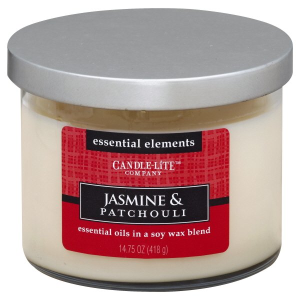 Candle Lite 1542020 Scented Candle, Jasmine & Patchouli, 14.75oz. Jar