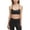 Black, variant on DKNY Women's Faux Leather Low Impact Sports Bra Black Size Small