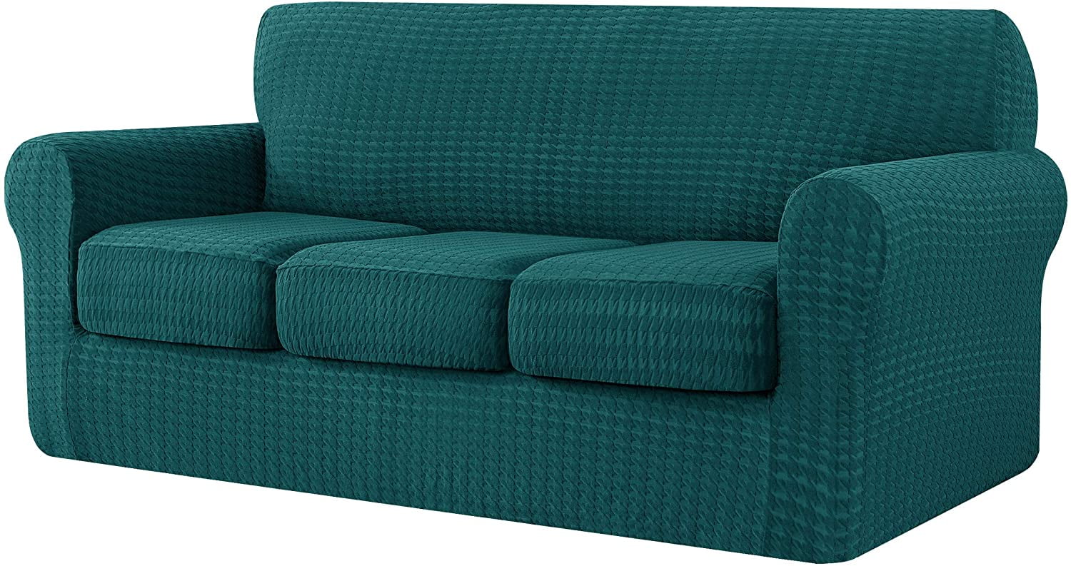 CHUN YI 4 Piece Houndstooth Stretch Sofa Cover Couch Slipcover Separate