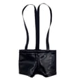 thumbnail image 4 of Pantalones Cortos Hugo con Correas de material cuero PU para Hombre de 1/6 de Acción 12 Negro, 4 of 10