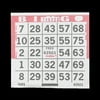1 on Red Bingo Paper Cards - UniMax Paper Series - 4 Inch Square Size - 500 Disposable Cards per Pack - No Duplicate Cards