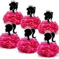 thumbnail image 1 of piezas de centros de mesa de princesa para niñas, decoración de mesa de princesa, bola de pompón de papel, flor de papel, adorno de mesa de princesa para cumpleaños de niñas, decoraciones de mesa de, 1 of 5