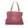 Women Pre-Owned Authenticated Miu Miu Satchel Calf Leather Pink