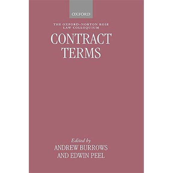 Oxford-Norton Rose Law Colloquium Contract Terms, (Hardcover)