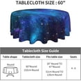 thumbnail image 4 of Galaxy Space Nebula Round Tablecloth Thicken Desk Cloth Washable Table Cover Table Cloth for Kitchen Daily Dinning Party Tabletop Decor 60 Inch, 4 of 6