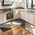 thumbnail image 3 of Kitchen Rugs Sets Of 2,Gray and Gold Marble Wavy Lines Pattern Anti Fatigue Kitchen Mat Rugs Non Slip Washable,Decorative Kitchen Floor Mats for Kitchen,Sink,Laundry,17"x47"+17"x47", 3 of 5