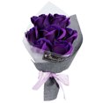 thumbnail image 2 of Ramo de rosas artificiales de jabón falso para ceremonia de boda Regalo de San ValentínPúrpura, 2 of 10