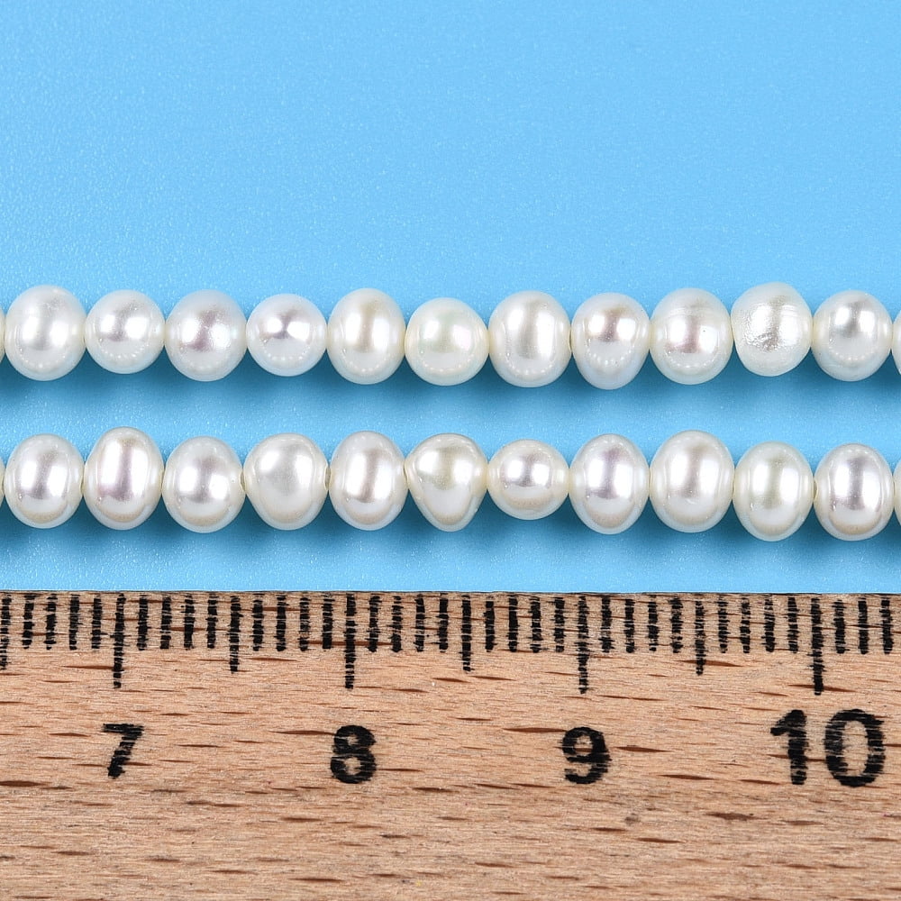 1strand Cultured Freshwater Pearl Beads Strands Potato Creamy White 3~4mm Hole: 0.5mm about 110~112pcs/strand 15.24~15.47''(38.7~39.3cm)