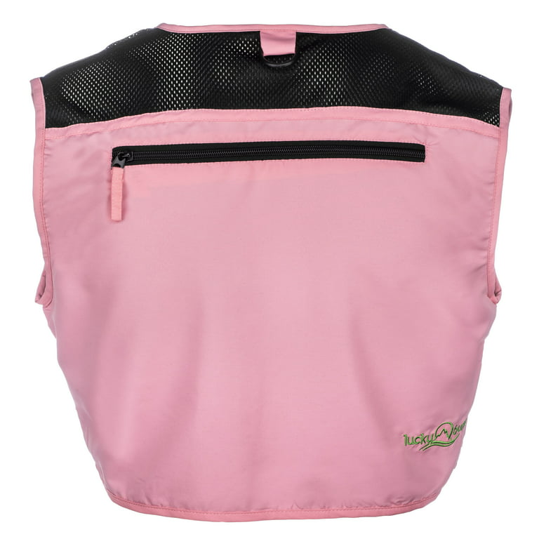 Lucky Bums Kid's Fishing and Outdoor Adventure Vest, Pink, Large