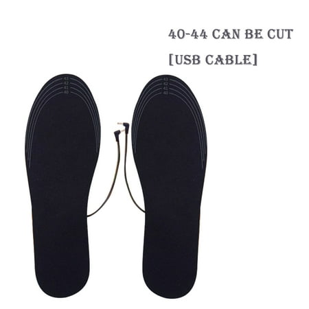 USB Electric Powered Heated Insoles For Shoes Boots Keep Feet Warm Washable Cuttable Size Winter