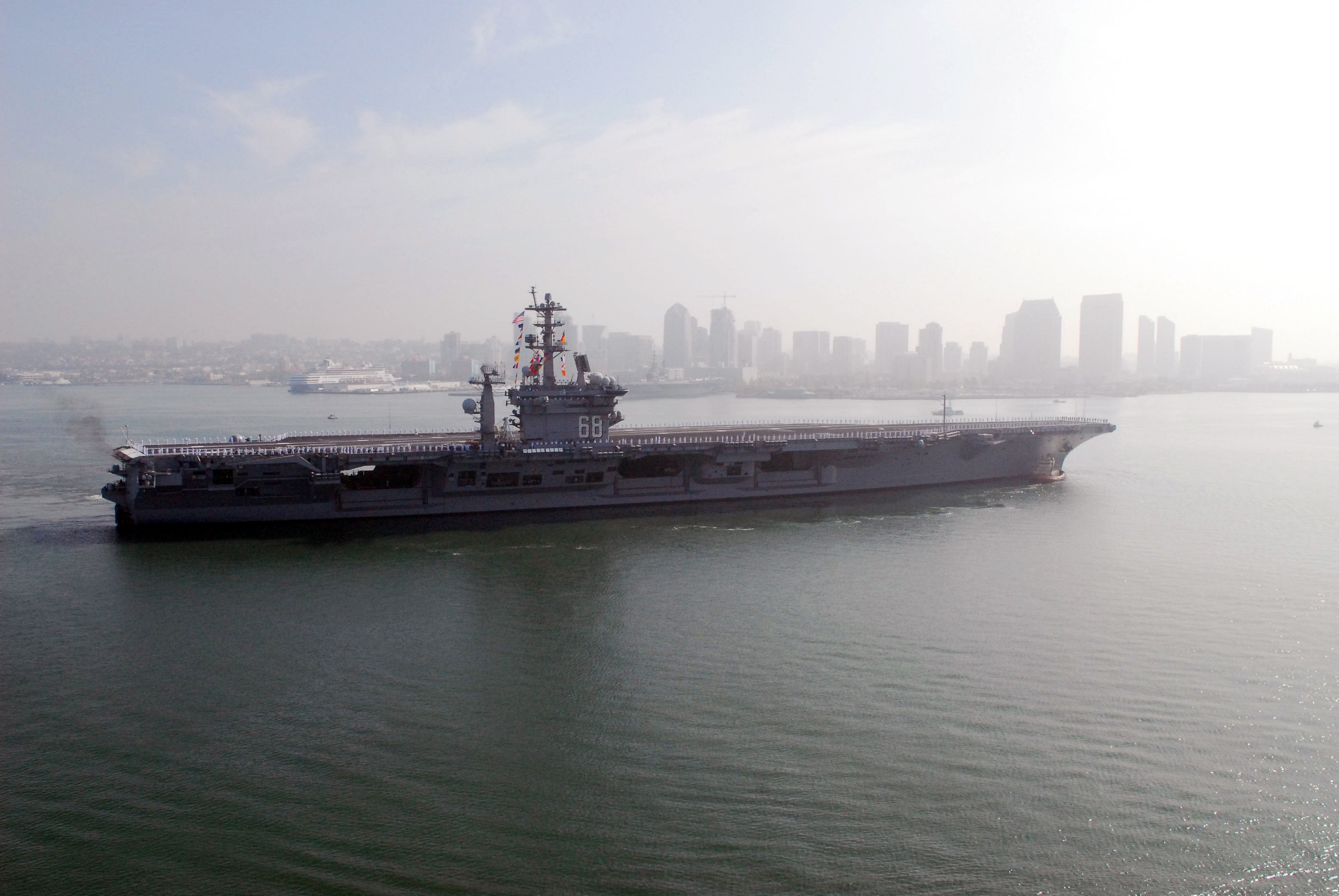 LAMINATED POSTER Nuclearpowered aircraft carrier USS Nimitz (CVN 68