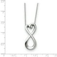 thumbnail image 2 of 925 Sterling Silver Polished Infinite Love 18in Necklace; 18 inch; for Adults and Teens; for Women and Men, 2 of 4
