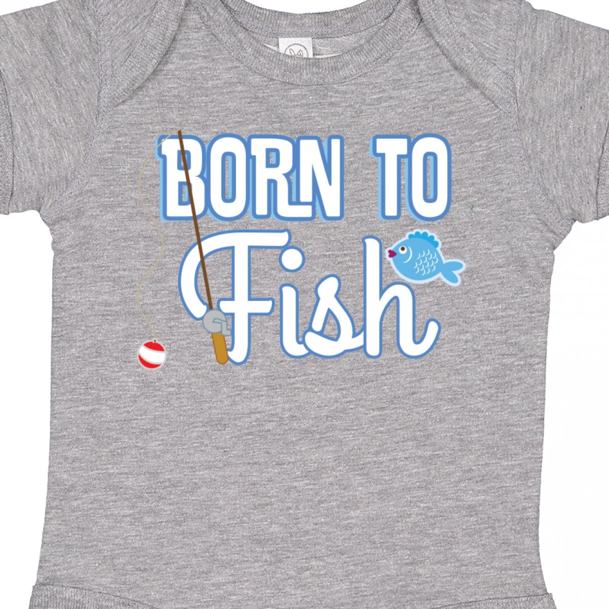 Inktastic Born to Fish Go Fishing Boys or Girls Baby Bodysuit