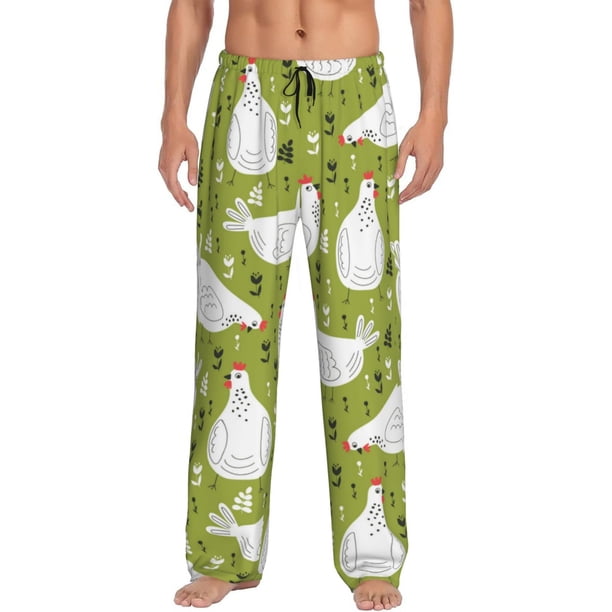 Balery Lovely Chickens Pantalones de pijama para hombre, pijama ultraligero, pantalón de descanso-X-Large