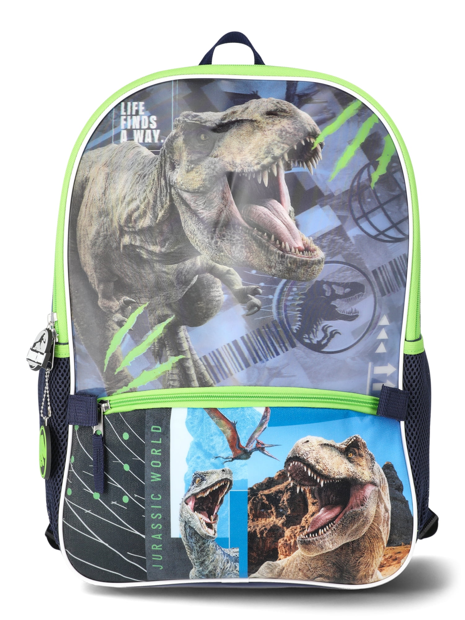 Universal Studio Jurassic Boy's 17" Backpack with Lunch Box, 2-Piece Set, Green