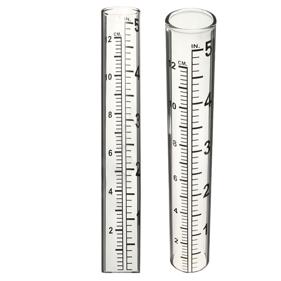 GJX 5'' Capacity Glass Rain Gauge Replacement Tube Outdoor Garden