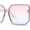 Slate - Pink Blue, variant on Classy Rimless Squared Rectangle Luxury Plastic Fashoin Sunglasses Black - Smoke